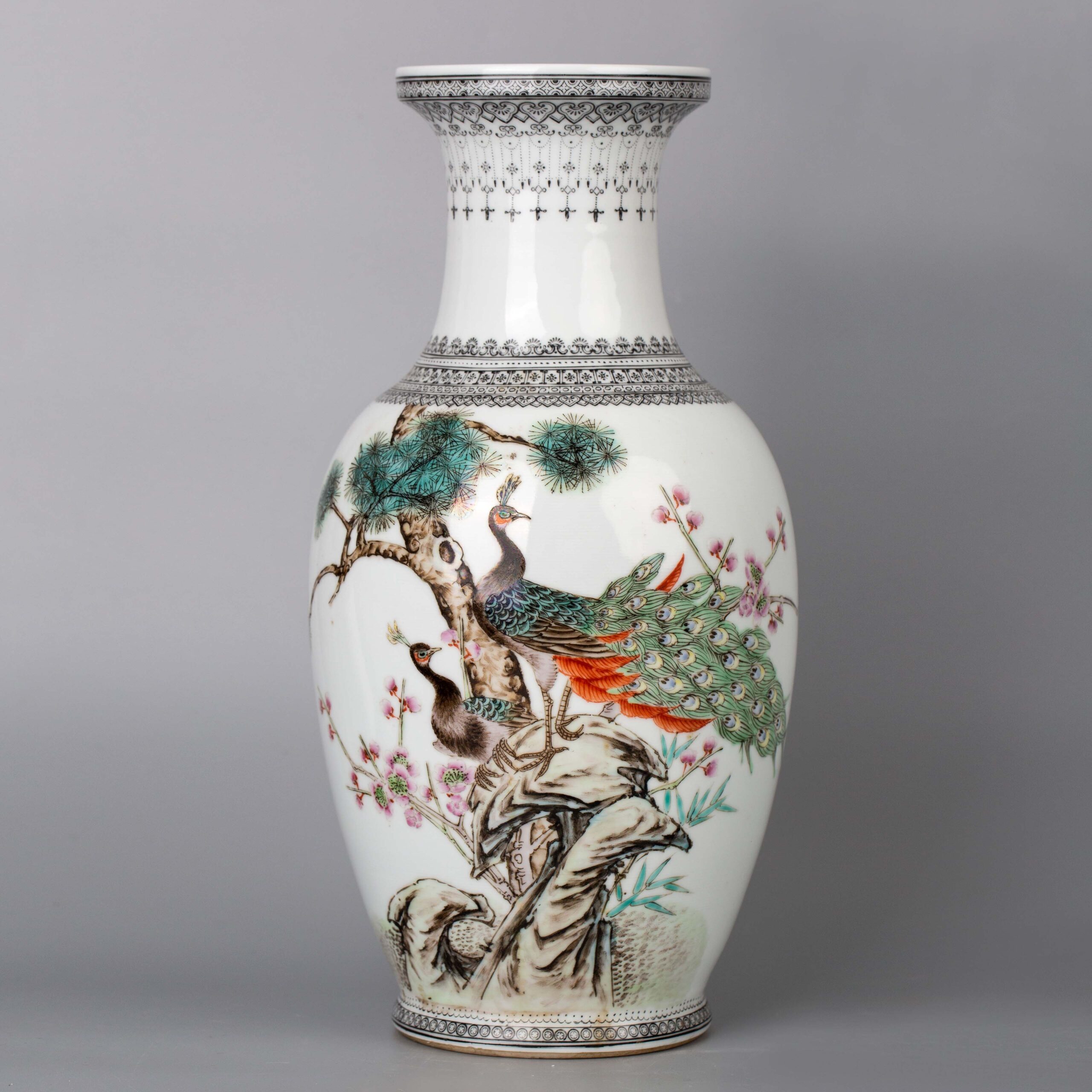 お気に入り 中国 青花 花卉長頸瓶 花瓶 N R5771C 工芸品 