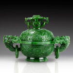 Jasper censer, 19th century 19世纪 碧玉香炉