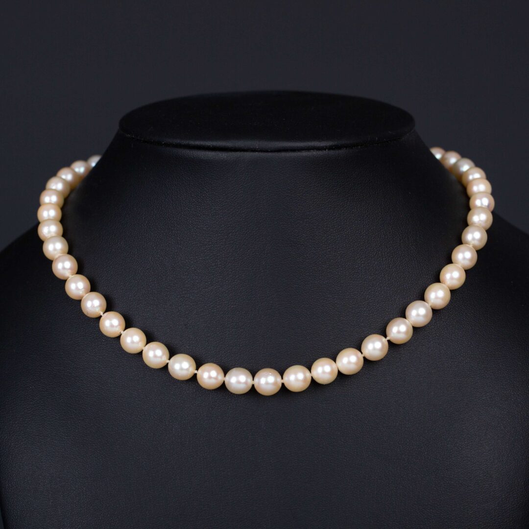 Pearl Necklace from Hong Kong Wing On Jewellry Ltd, 1970s香港永安珠宝金行 70年代 珍珠项链