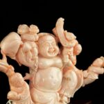 Coral Carved Fertility Buddha statue, Republic of China珊瑚 送子佛 民国 - Image 2