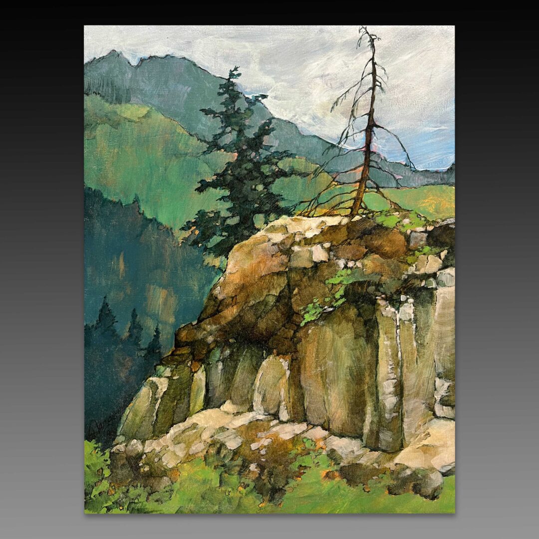 Acrylic On Canvas 'Hanging On' By Canadian Artist David Langevin (1995)加拿大艺术家DAVID LANGEVIN丙烯画 1995年