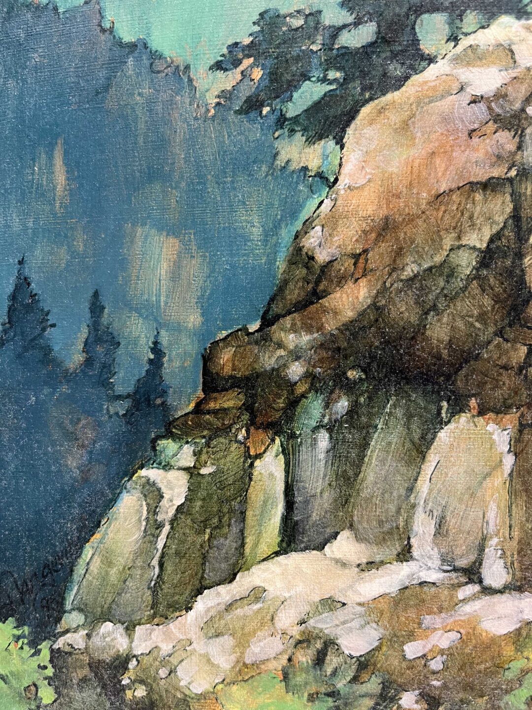 Acrylic On Canvas 'Hanging On' By Canadian Artist David Langevin (1995)加拿大艺术家DAVID LANGEVIN丙烯画 1995年 - Image 5