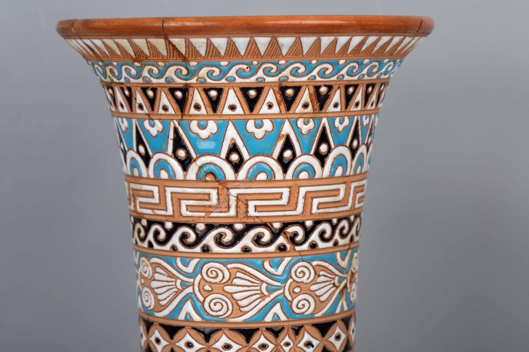 Neofitou Keramik Faliraki Rodos Earthware Greek Pottery Deer EnamelNeofitou Keramik Faliraki Rodos希腊陶器鹿搪瓷 有伤 - Image 3