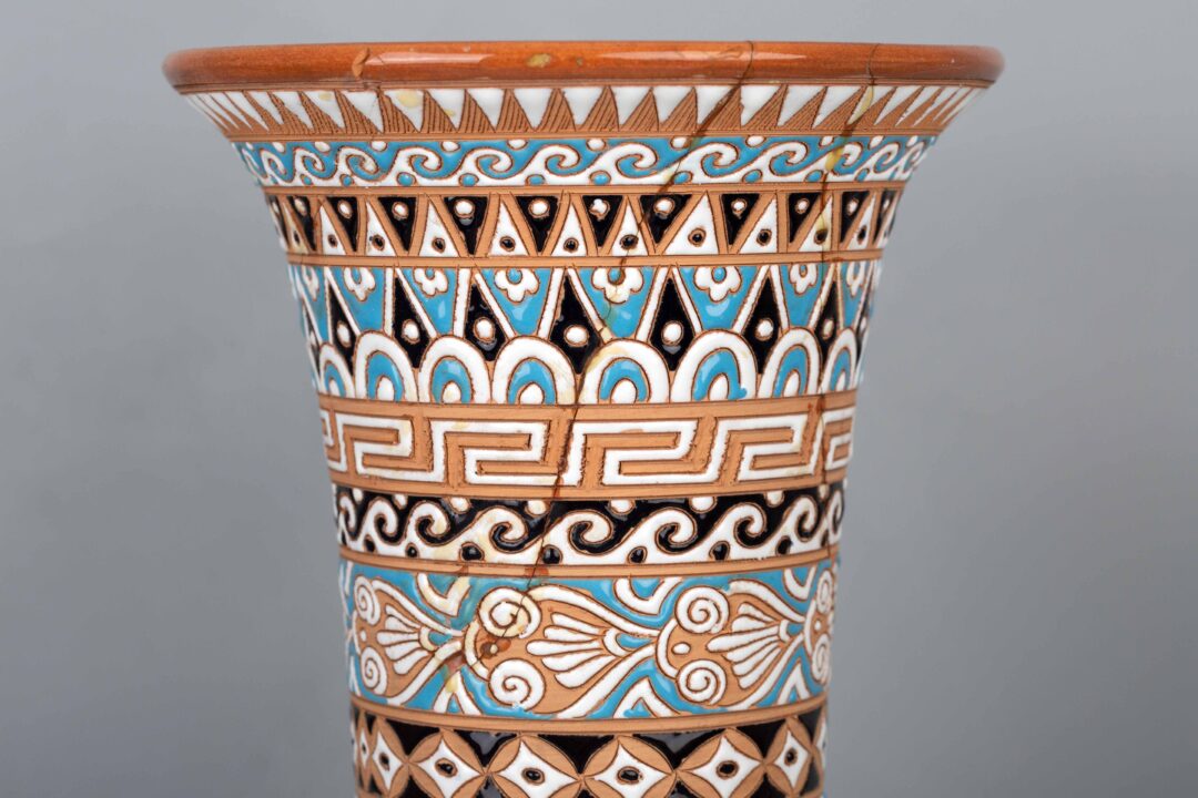 Neofitou Keramik Faliraki Rodos Earthware Greek Pottery Deer EnamelNeofitou Keramik Faliraki Rodos希腊陶器鹿搪瓷 有伤 - Image 5
