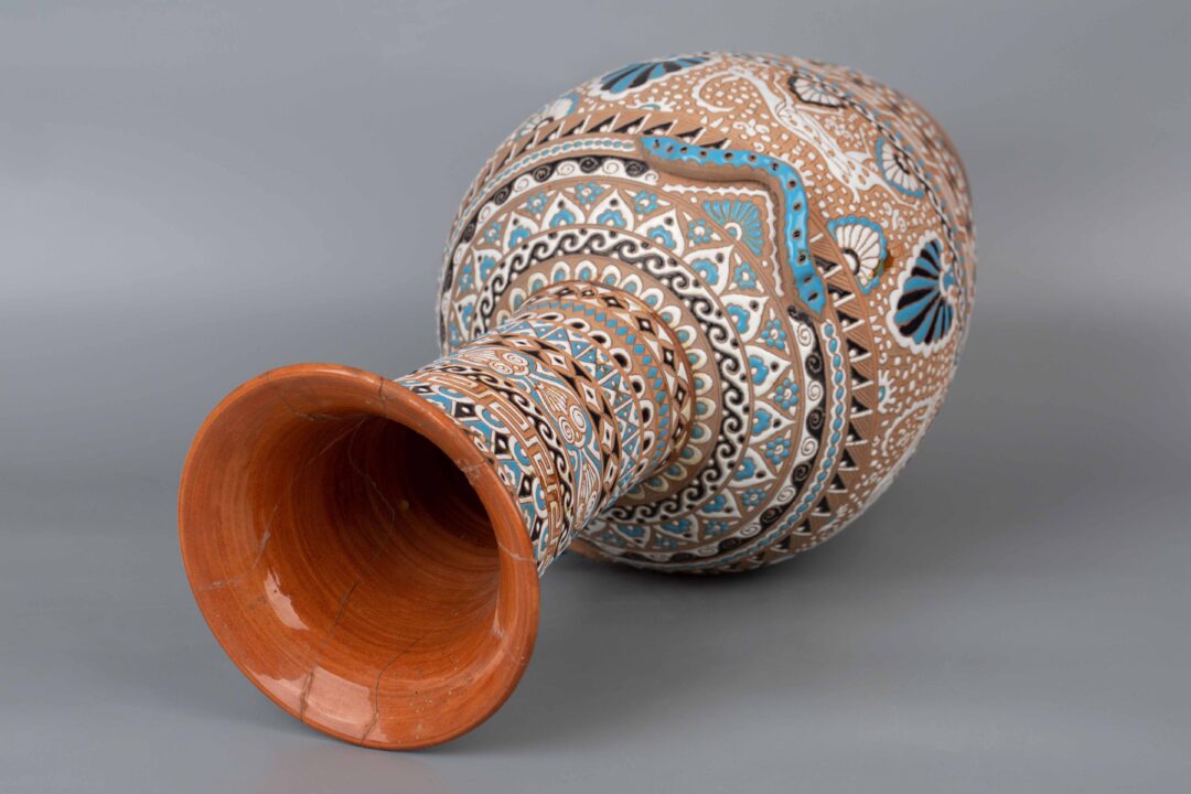 Neofitou Keramik Faliraki Rodos Earthware Greek Pottery Deer EnamelNeofitou Keramik Faliraki Rodos希腊陶器鹿搪瓷 有伤 - Image 6