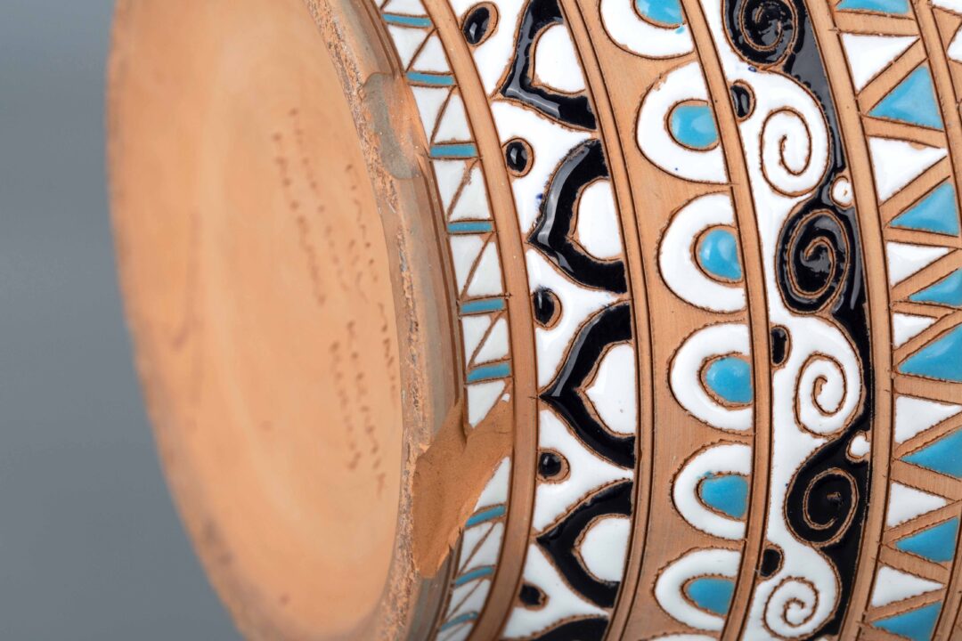 Neofitou Keramik Faliraki Rodos Earthware Greek Pottery Deer EnamelNeofitou Keramik Faliraki Rodos希腊陶器鹿搪瓷 有伤 - Image 8