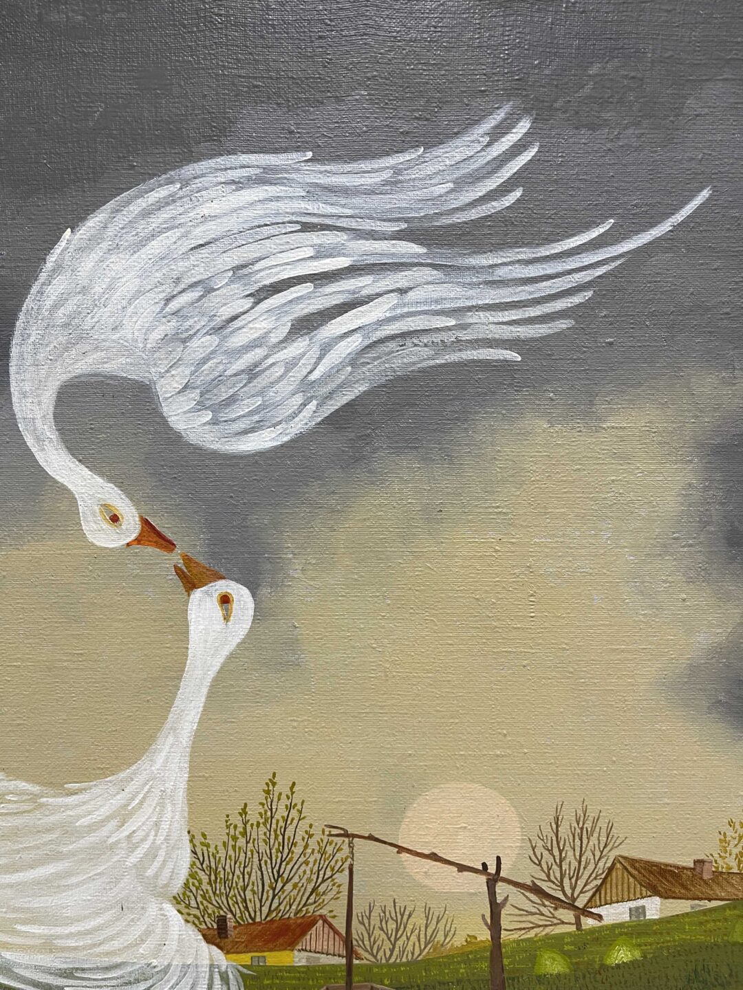 Geese Oil on canvas by Martin Jonas Geese布面油画 Martin Jonas作 - Image 3