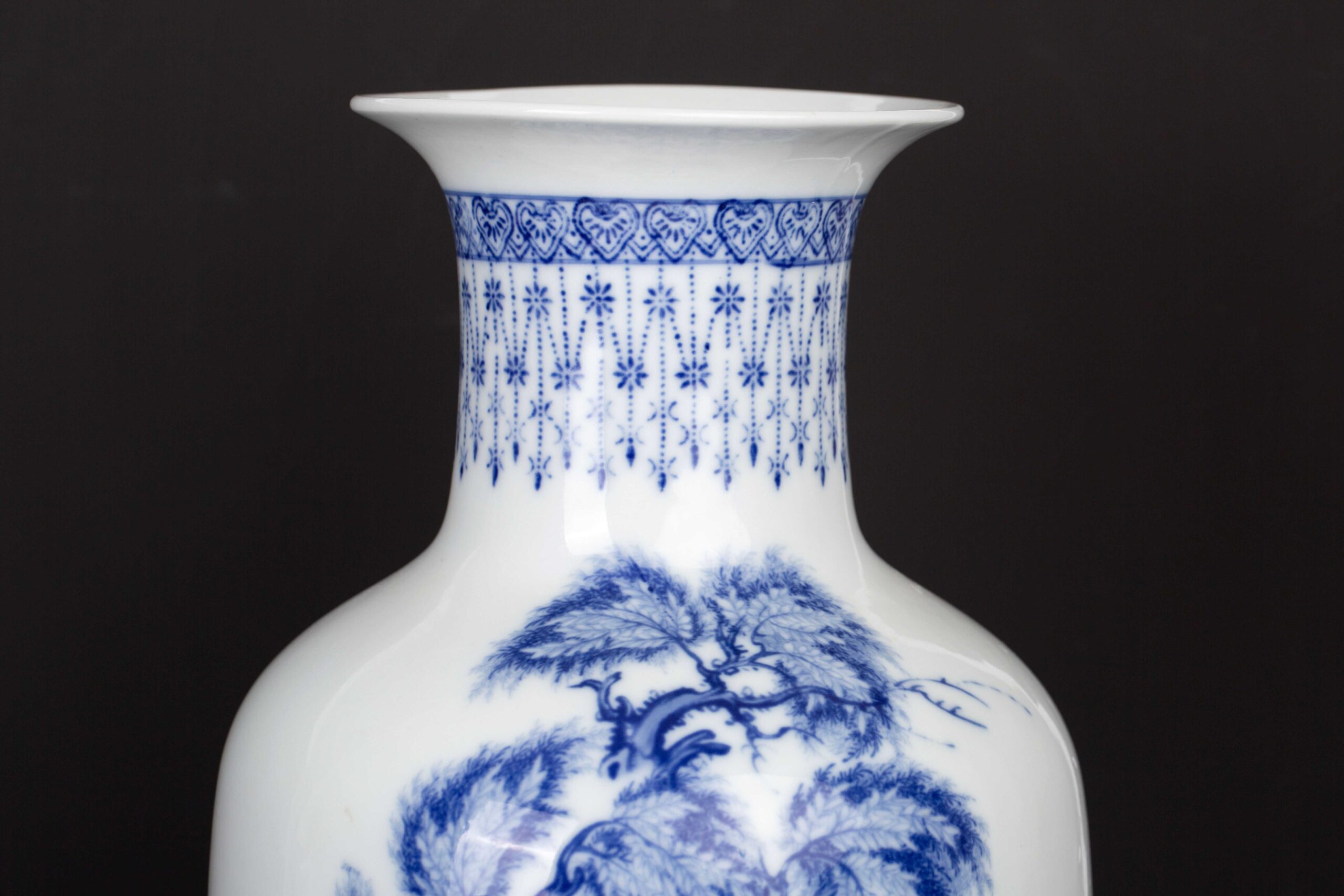 Blue and white shepherd boy's flower vase, Zhongnanhai